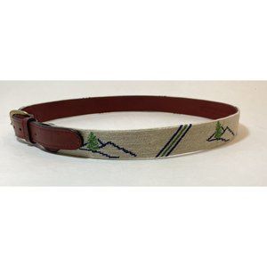 Smathers & Branson Needlepoint Golf Belt Mens Size 36 The Gathering Tournament￼